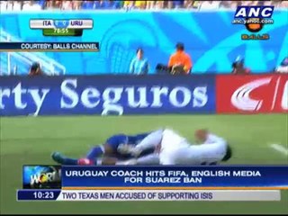 Uruguay coach hits FIFA, English media for Suarez ban