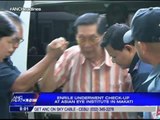 Enrile undergoes eye check-up in Makati