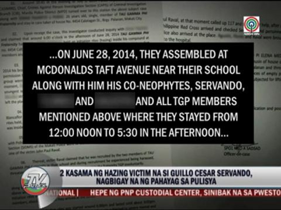 Hazing victim says he was harassed by Tau Gamma recruiters