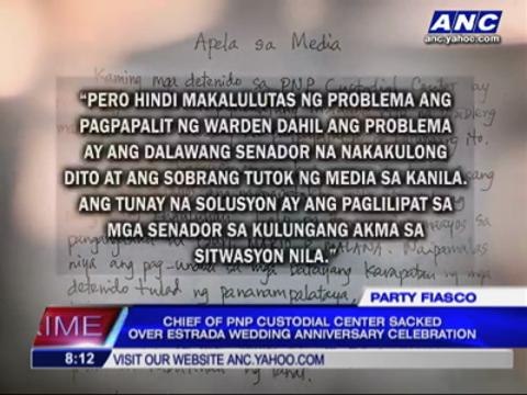 Crame detention center chief sacked