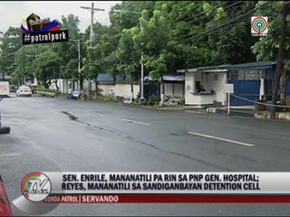 Enrile stays at hospital; Gigi at Sandiganbayan