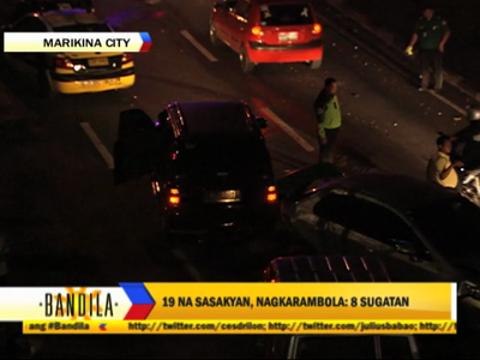 3 hurt in 19-vehicle collision in Marikina