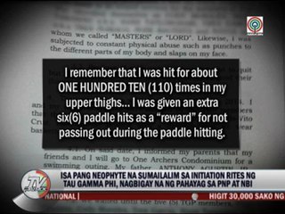 Tau Gamma neophyte: I was whacked 110 times