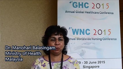 Dr. Manohari Balasingam at GHC Conference 2015 by GSTF Singapore