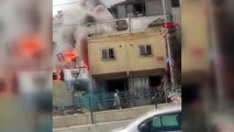 Sultangazi'de otomobil parçalarının bulunduğu iş yerinde yangın 4