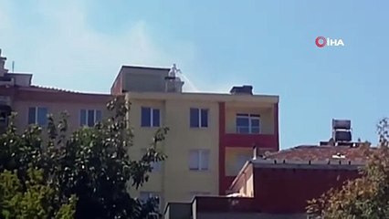 Samsun'da çatı yangını