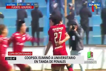 Coopsol eliminó a Universitario en tanda de penales
