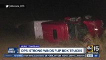 One person killed after winds topple semi-trucks near Tonopah