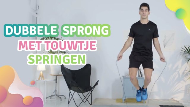 dubbele sprong met touwtje springen - Gezonder leven