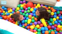 Magic Wand Fills Pool with Water Balloons   Teamwork   Sisters Song