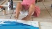 Four-Year-Old Girl Born Without Arms Paints Using Her Feet