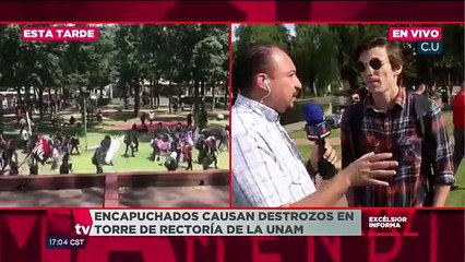 Alumnos opinan sobre los actos vandálicos en la UNAM