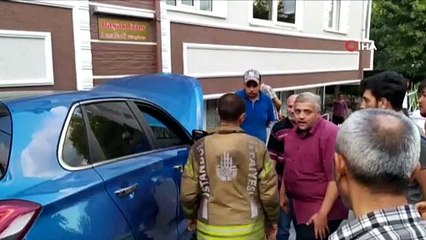 Doğalgaz kutusuna çarpan otomobil paniğe neden oldu