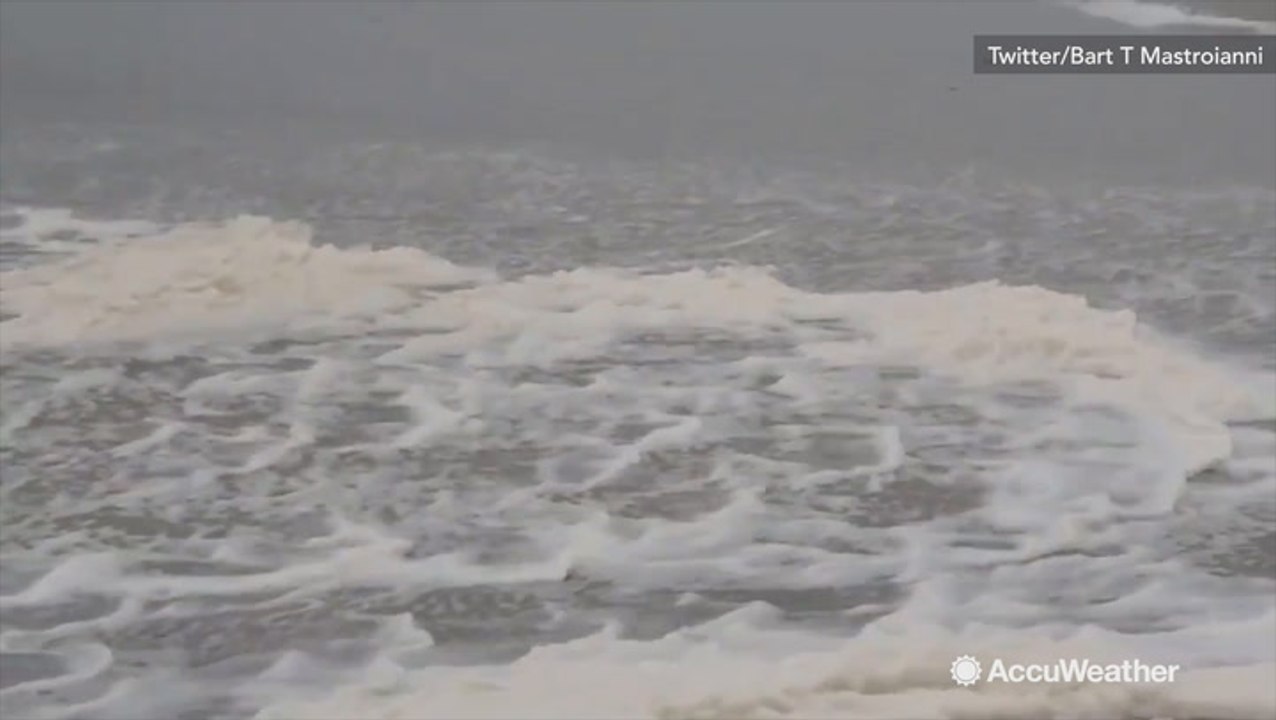 Rough waves tackle beach as Hurricane Dorian looms off the Carolina coast