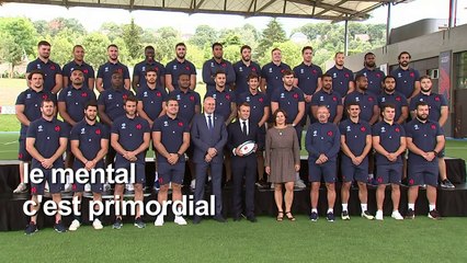 Macron au XV de France: "Ayez confiance en vous" pour le Mondial