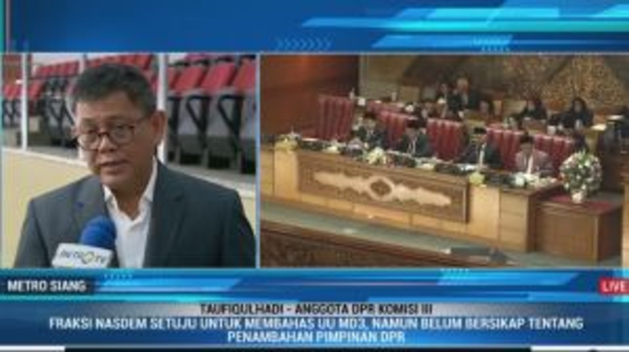 Seluruh Fraksi DPR Setujui Revisi UU KPK dan UU MD3