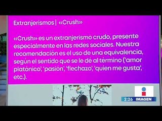 La RAE pide ya no usar la palabra "crush" para referirse al amor platónico | Yuriria Sierra