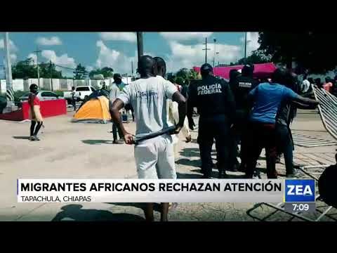 Migrantes africanos causan destrozos en la estación Siglo XXI en Chiapas | Francisco Zea