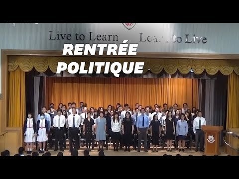 Ces écoliers honkongais chantent l'hymne des manifestants en pleine cérémonie