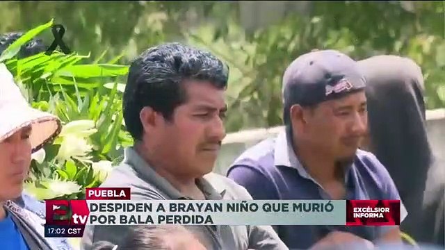Dan último adiós a niño que murió por una bala perdida en Puebla