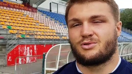 Dylan Jacquot (pilier FCG) avant Provence Rugby