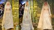 Deepika Padukone looks beautiful in cream-gold lehenga on ramp; Watch video | FilmiBeat