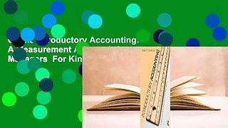 Online Introductory Accounting: A Measurement Approach for Managers  For Kindle