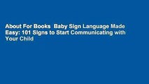 About For Books  Baby Sign Language Made Easy: 101 Signs to Start Communicating with Your Child