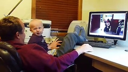 Funny Baby With Electronic Device - Try not to Laugh