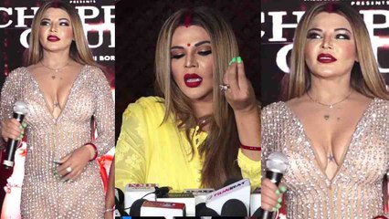 Rakhi Sawant breaks silence on her transparent gown after Chappan Churi; Watch video | FilmiBeat