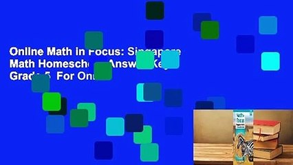 Online Math in Focus: Singapore Math Homeschool Answer Key Grade 5  For Online
