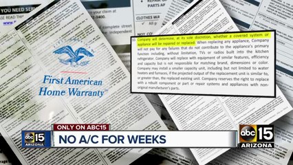 First American Home Warranty delays leaves Valley families trying to stay cool