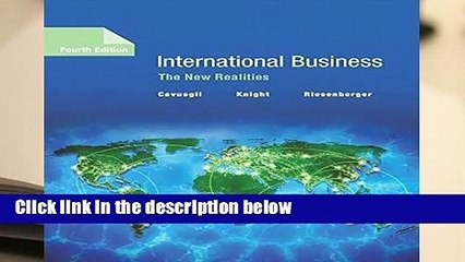 [FREE] International Business: The New Realities