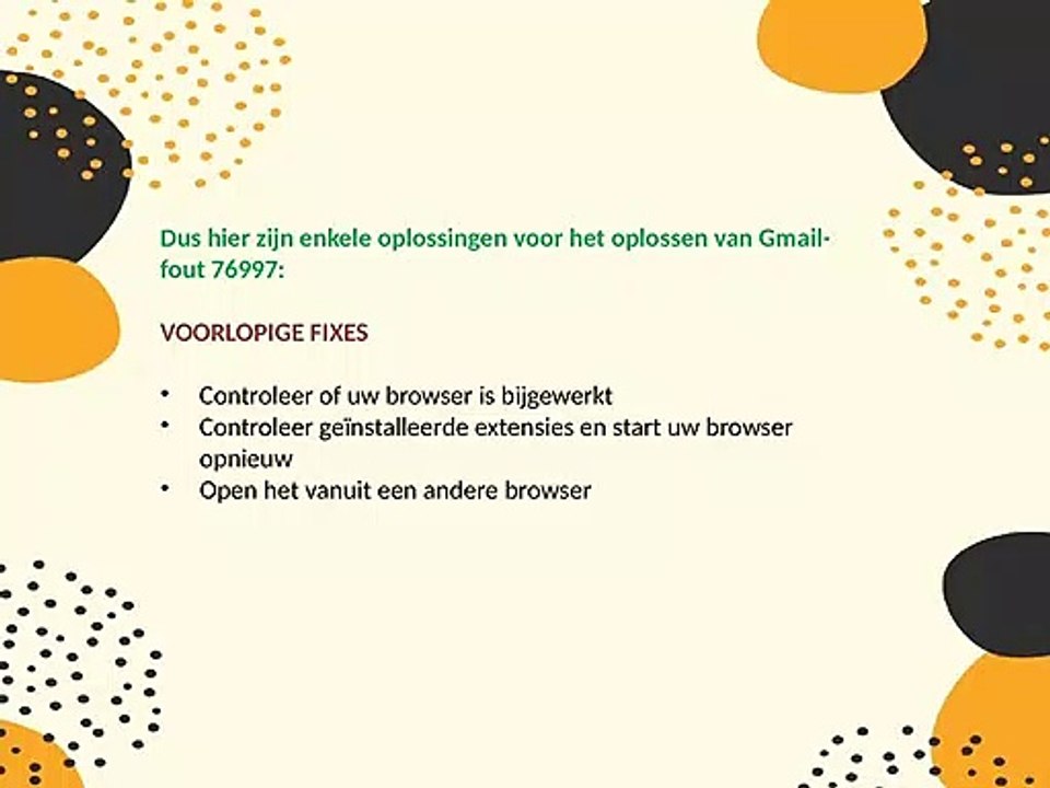 HOE GMAIL FOUTCODE 76997 VAST TE STELLEN