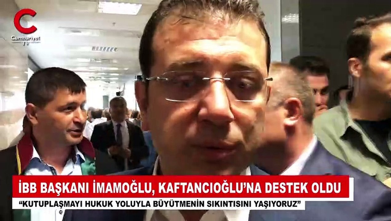 Kaftancıoğlu'na destek için İmamoğlu da Adliyede