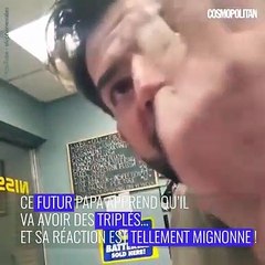 Ce futur papa apprend qu'il va avoir des triplés