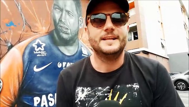 Nicolas Olry (Aero 613), auteur du portrait de Téji Savanier dans la Cité Gély (Montpellier)