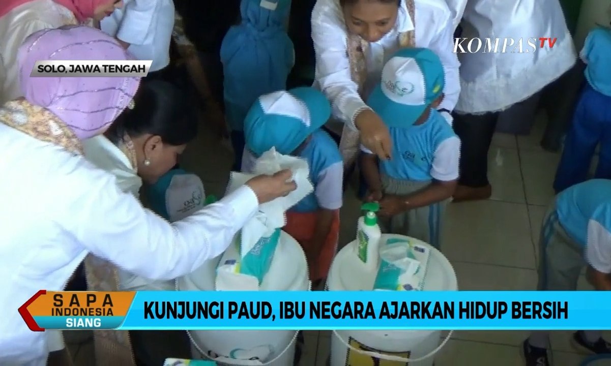 Kunjungi PAUD, Ibu Negara Iriana Jokowi Ajarkan Hidup Bersih