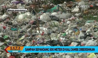 Sampah Sepanjang 500 Meter di Kali Jambe Dibersihkan