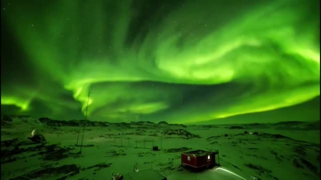 Espectacular aurora boreal en la Antártida