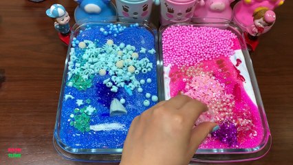 PINK Vs BLUE Slime || Mixing Random Things Into Slime || Satisfying Slime s #625 ||