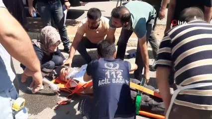 Yayanın kararsızlığı kazaya neden oldu...O anlar kamerada