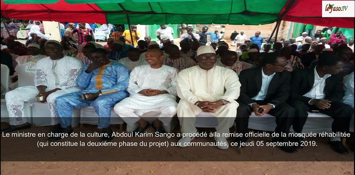 Réhabilitation de la mosquée de Dioulassoba Fin des travaux de la bâtisse