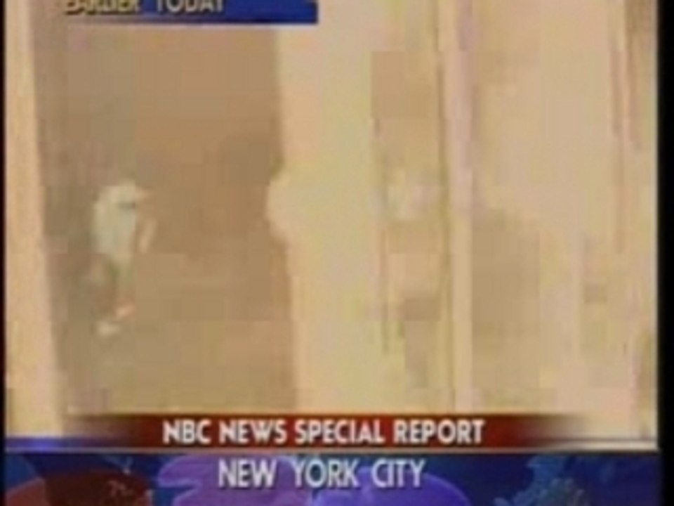 Ground Level WTC7 facing WTC1 after WTC2 Collapse