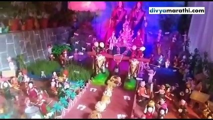 chaure family from beed decorated drought scene in home