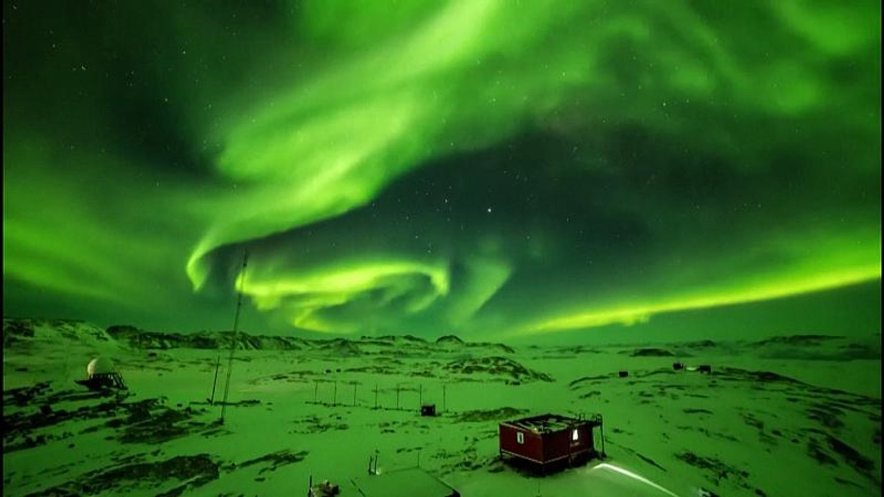 Polarlicht in der antarktis