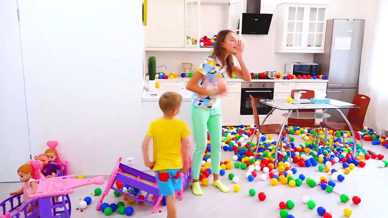 Vlad and Nikita Play with Colored Toys Compilation video for kids