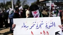 İdlib'de Esad rejimi protesto edildi