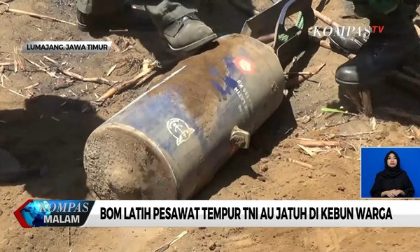 Bom Latih Pesawat Tempur TNI AU Jatuh di Kebun Warga