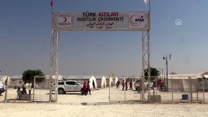Türk Kızılaydan Azez'deki Suriyelilere yardım eli